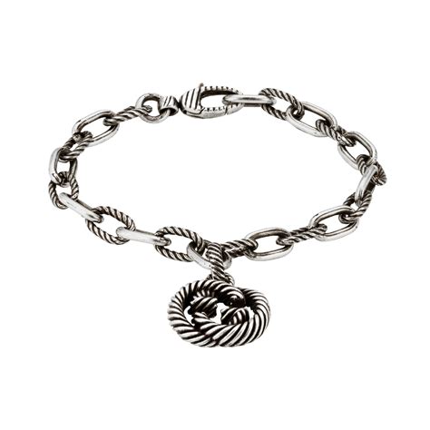 gucci bangles silver|interlocking g silver groumette bracelet.